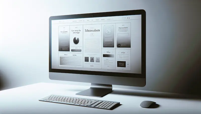 Minimalist website design in Dubai