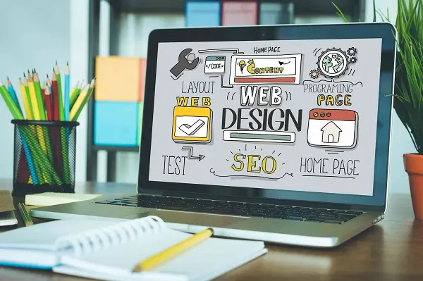 Modern corporate website design in Dubai