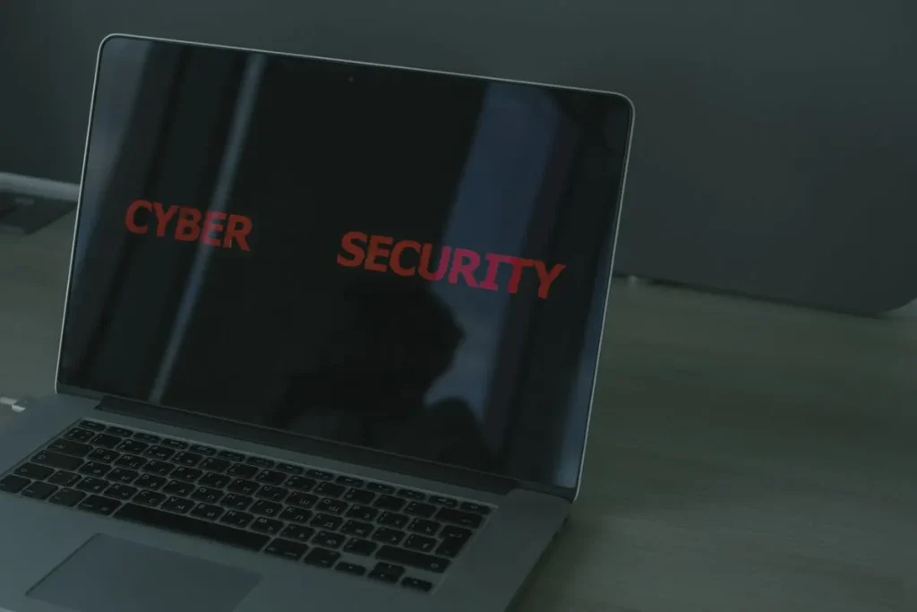 WordPress security checklist shown on a laptop screen